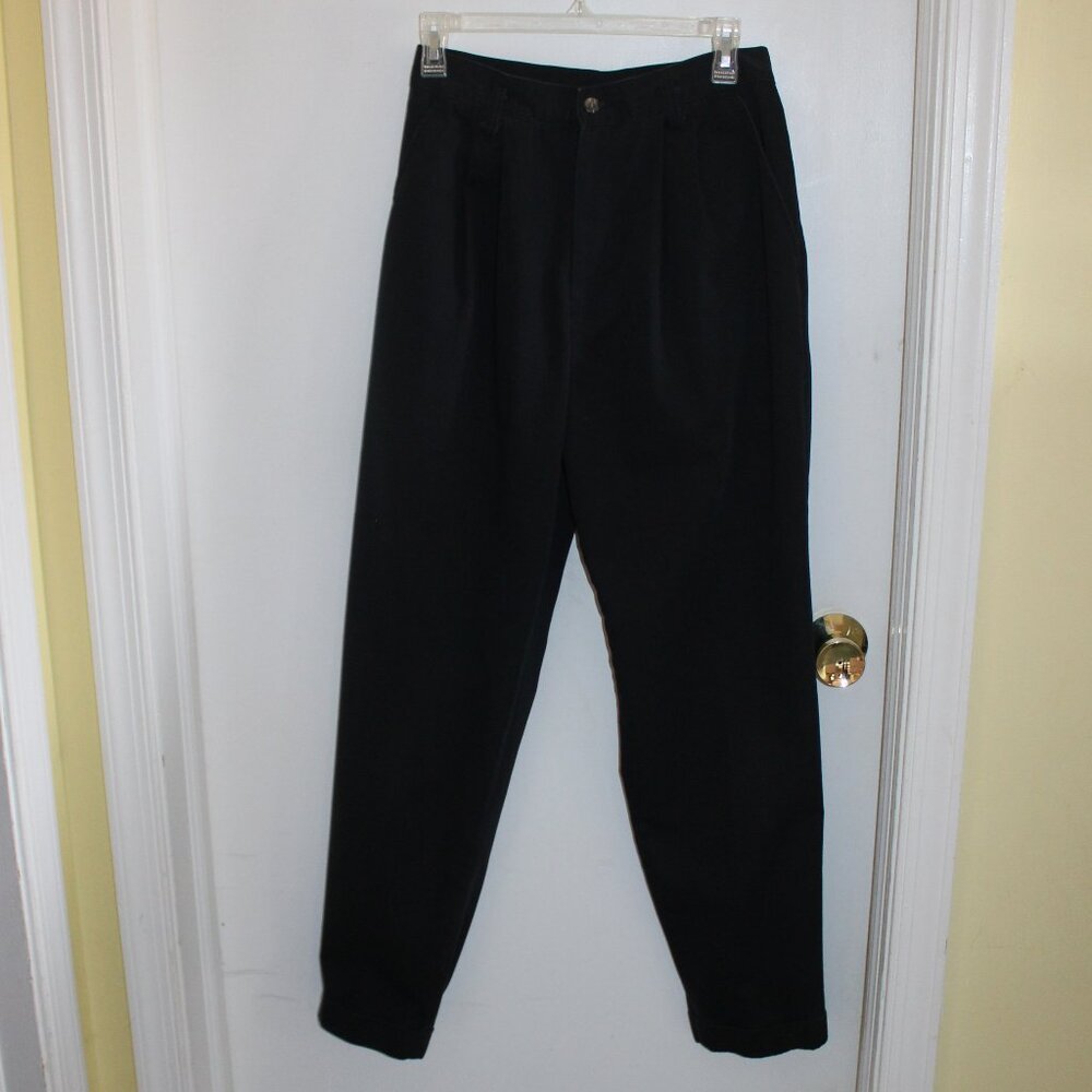 Vintage Directives Navy Blue Pleated Trousers Size 8